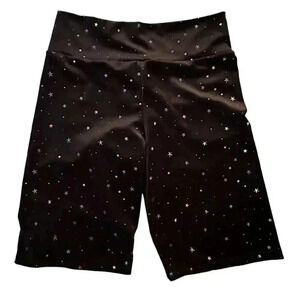 Wild Rich Kids Bikers Shorts Adult size Small black velvet w/metalic stars